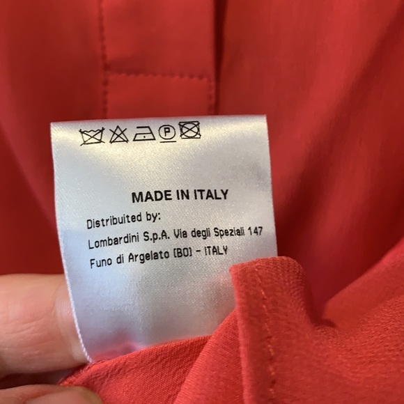 Violet silk blouse tunic shirttail hem hi lo button front - Picture 9 of 9